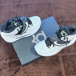 Nike Kids Sneakers - White, Black, and Neon Green
